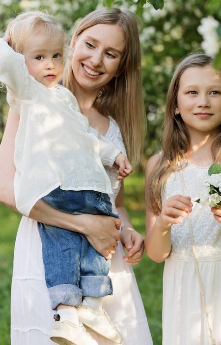 mom, daughter, family
